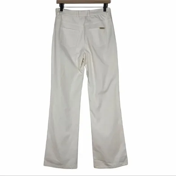 St. John Collection Ivory Wide Leg Trousers Size 4 - Picture 2 of 11